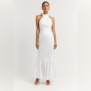 NWT White Linen Halter Dress